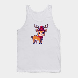 Cute Baby Deer Cartoon Tank Top